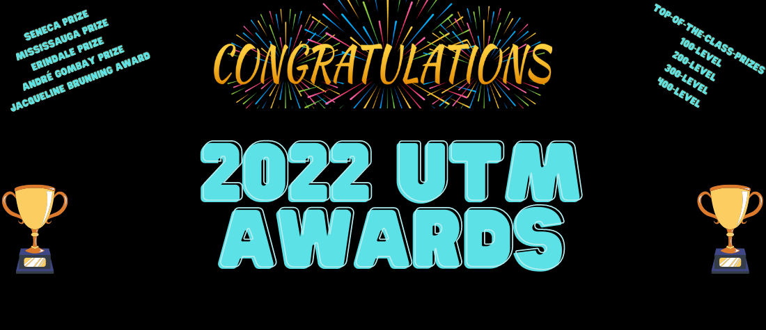 A graphic which indicates the 2022 UTM award recipients