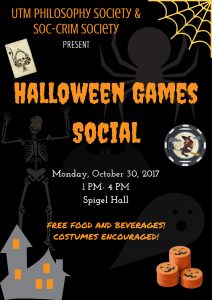 Event poster with skeletons and date/time infornation