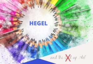 Hegel and the end of Art, surrounded by a ring of colorful pencils