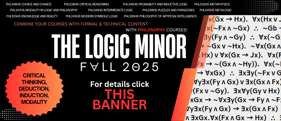 Logic Minor Banner The new Logic Minor. Combine your courses with formal & technical content with philosophy courses!