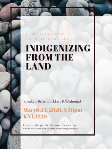 Indigenizing From the Land, with the event's details