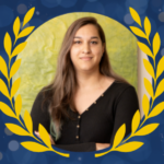 Photo os woman with long hair and laurels around photo plus text including Cassandra Williams and 2026 Hadden Prize