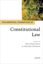 "Philosophical Foundations of Constitutional Law", by David Dyzenhaus and Malcolm Thorburn. An green coloured image at the right top corner