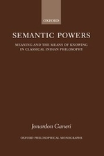 "Semantic Powers" by Jonardon Ganeri. Book cover is a simple brown colour background.
