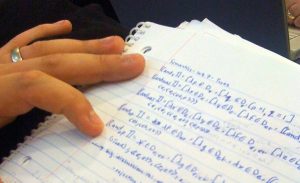 handwritten page of semantics formulas