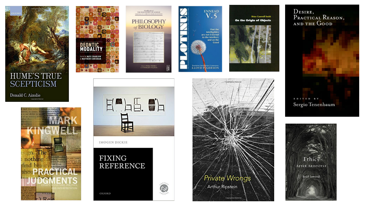 Collage of book covers of faculty publications