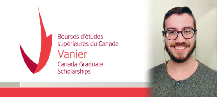 Charles Dalrymple-Frasier with Vanier Scholarships logo